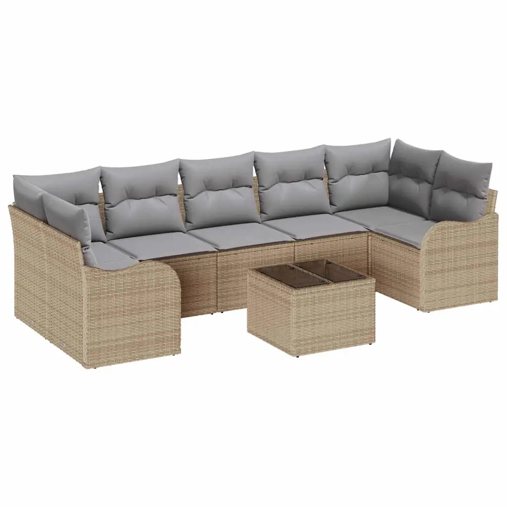 Set Divano da Giardino Beige 55 x 55 x 37 cm polyrattan 3345620