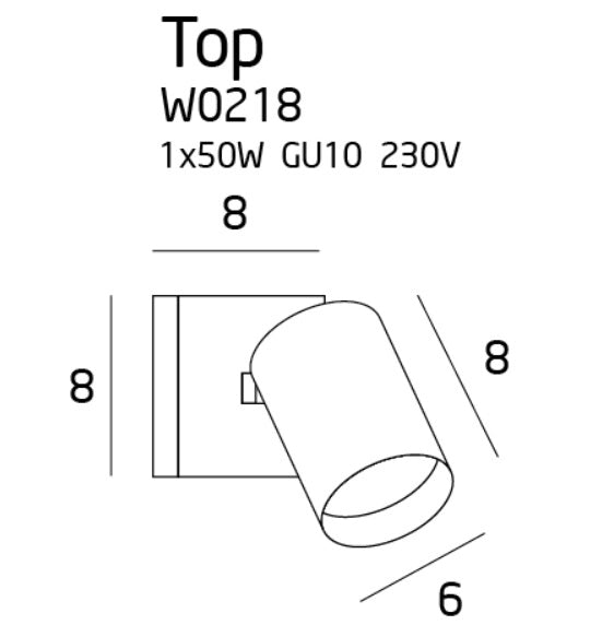 Applique moderna bianca Maxlight TOP GU10 50W W0218