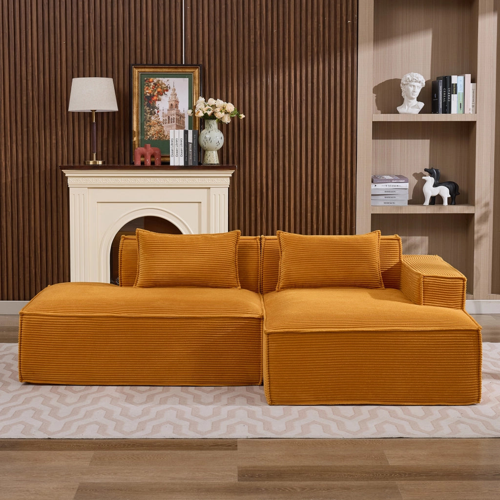 Divano 2 Posti con Cuscini ¨C MINIMAL ¨C Tessuto, 235 cm