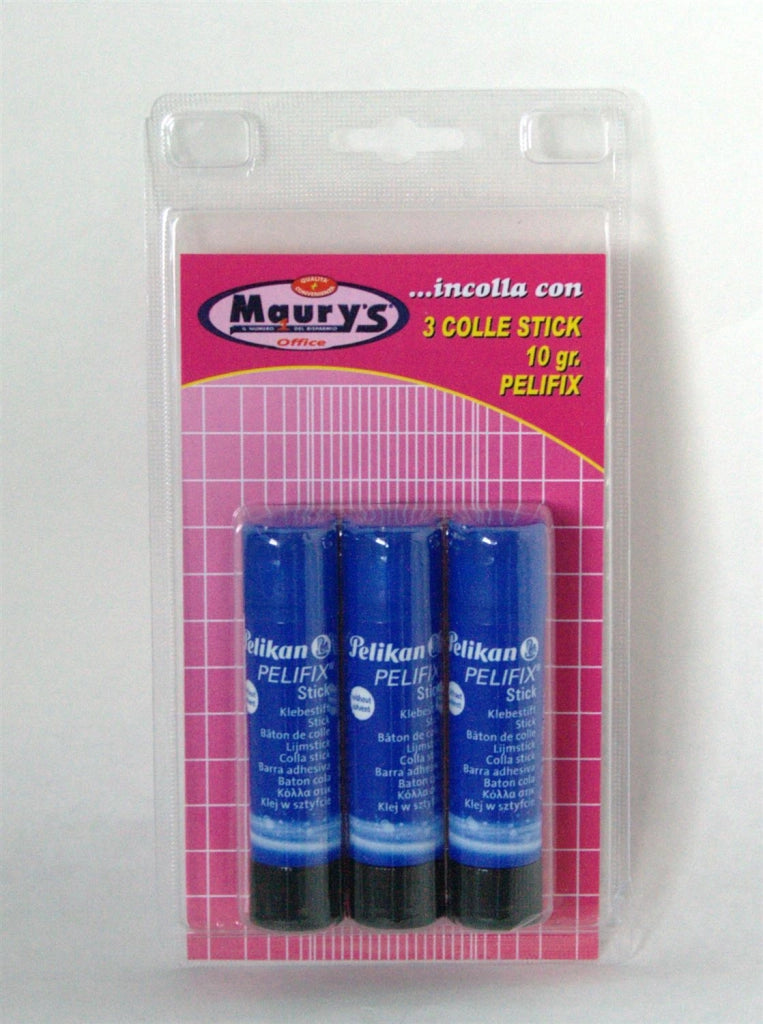 MAURY'S COLLA STICK 10GR 3PZ PER SCUOLA E UFFICIO