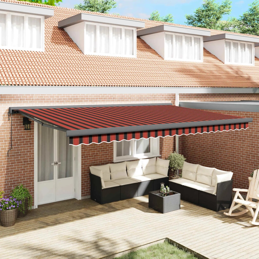 Tenda da Sole Arancione e Marrone 500 x 300 x 165 cm 3331234