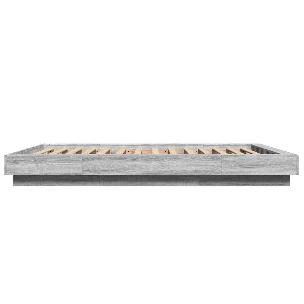 Letto matrimoniale | Letto per adulti | Giroletto Grigio Sonoma 120x190 cm in Legno Multistrato