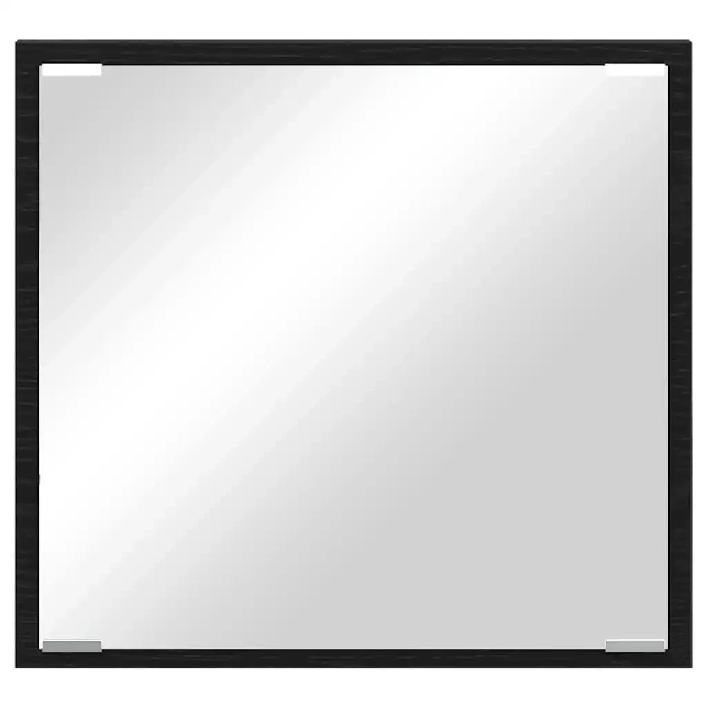 Specchio da Bagno | Specchio decorativo LED con specchio Rovere Nero 40 x 37 x 8.5 cm