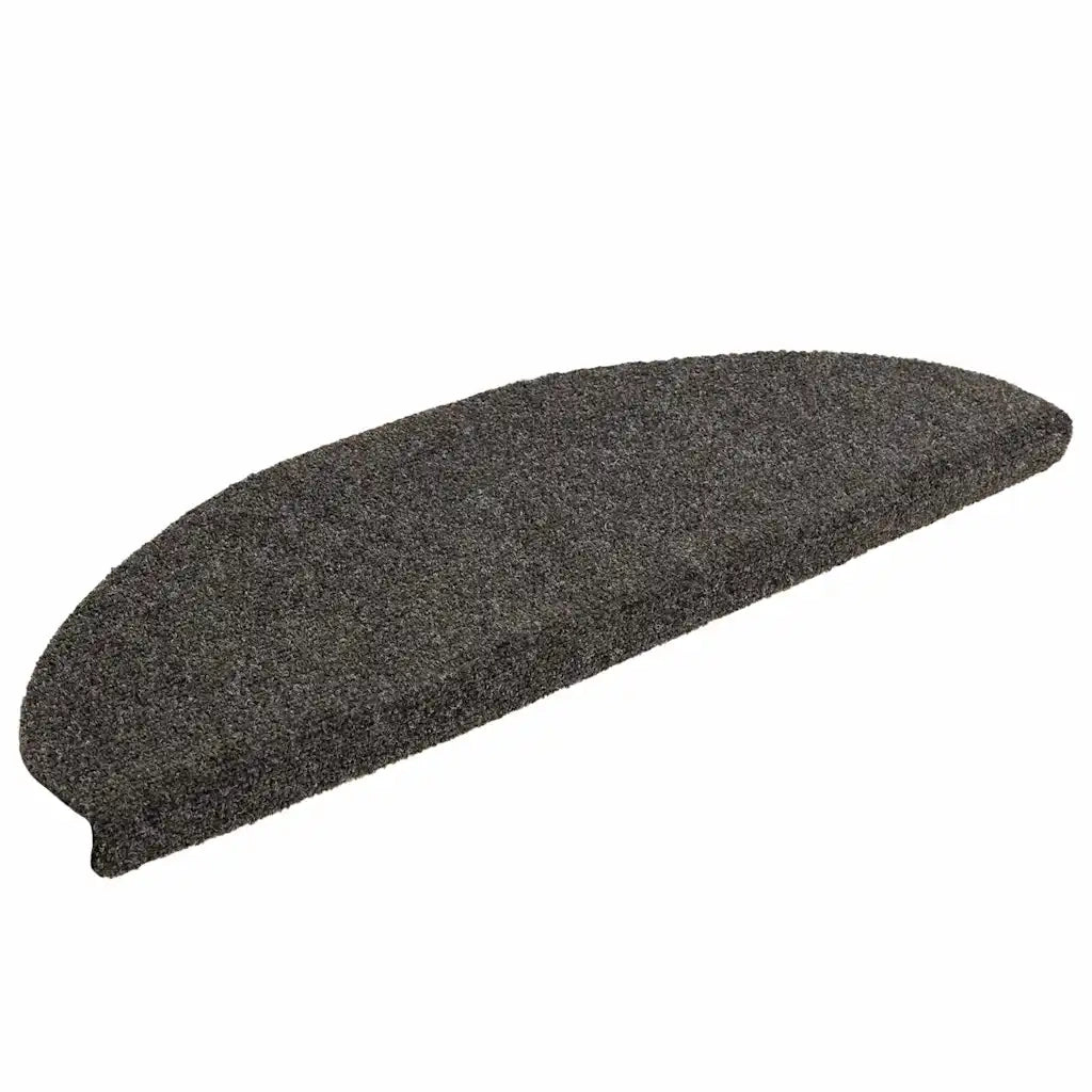 Tappetini per scale autoadesivi 5 pz 65x21x4 cm antracite semicircolari grandi 149714