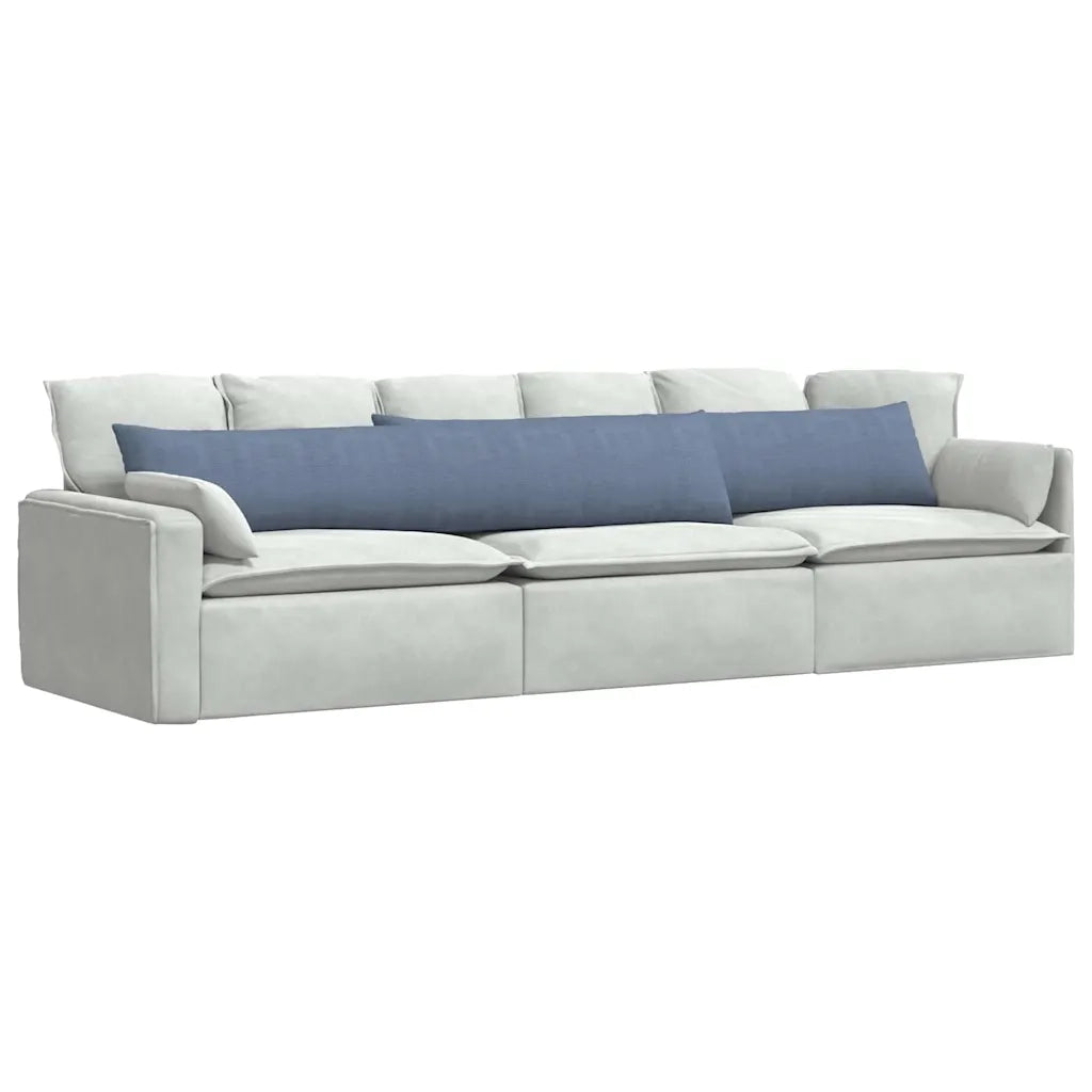 Cuscini da Divano 2 pz | Cuscini per sedie Blu 200 x 40 cm Tessuto in Cords