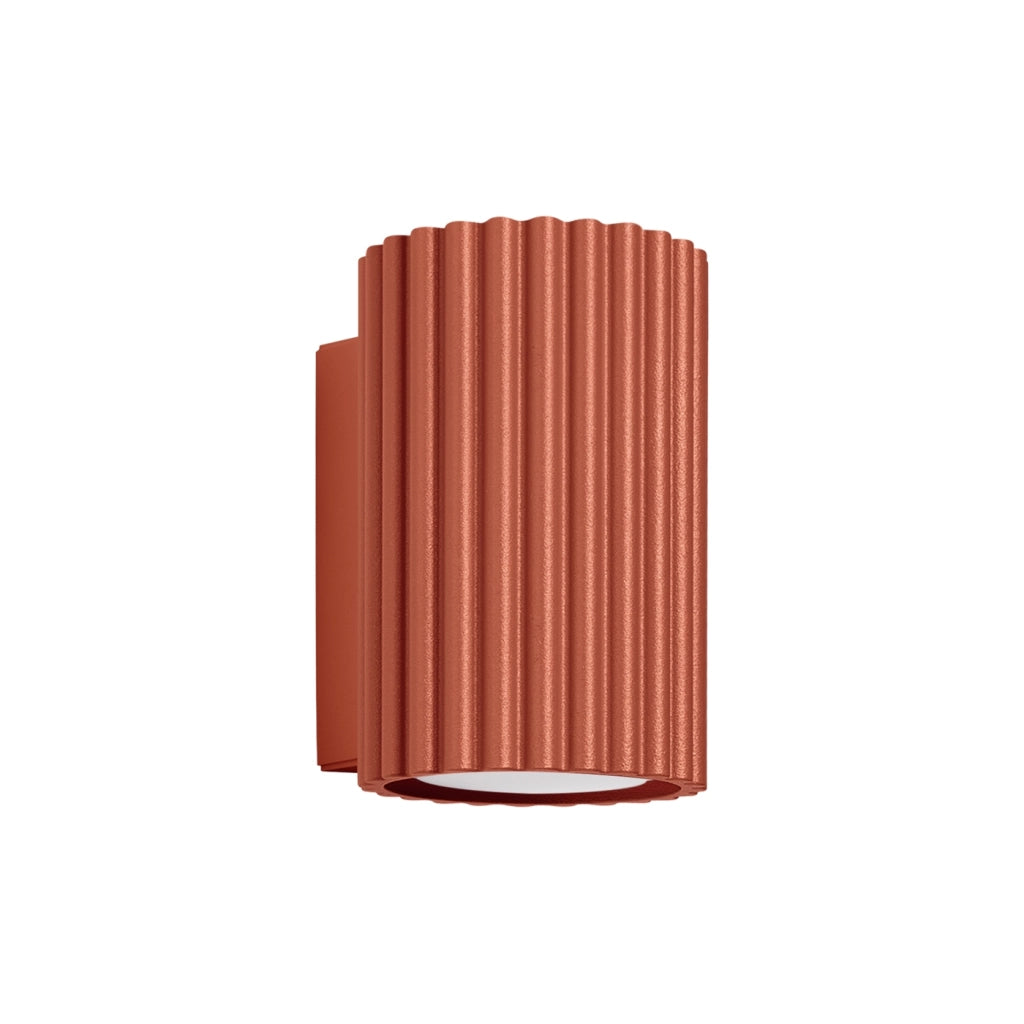Lampada da parete KARBON 10 rosso ocra