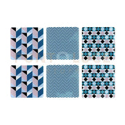 SET 6 PEZZI SOTTOBICCHIERE QUADRATO DISEGNO MODERN