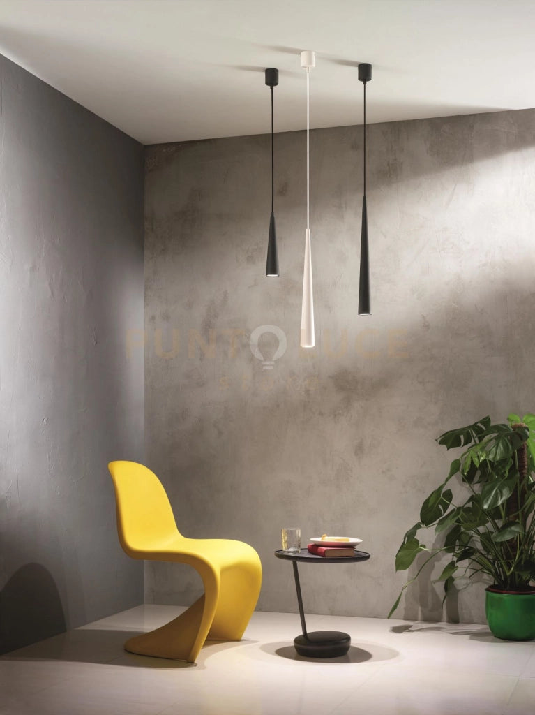 SOSPENSIONE NOA H.50CM D.5,5CM NERO 1 LUCE ATTACCO GU10