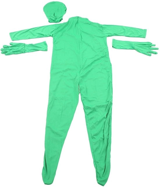 Costume a corpo per foto e film - colore verde - tessuto speciale per effetti speciali - colore chiave per la ripresa - leggero e comodo da indossare