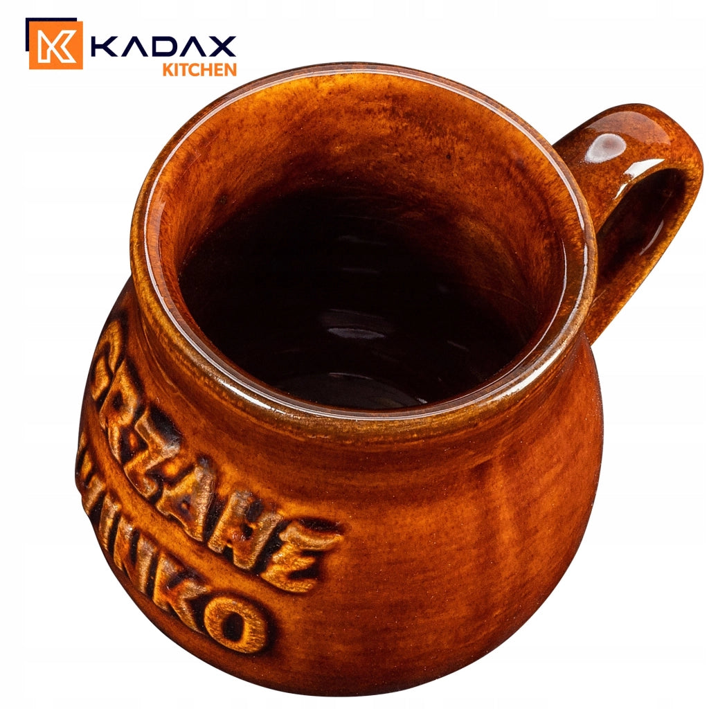 Set regalo di 2 tazze da vin brulé KADAX da 250 ml in gres.