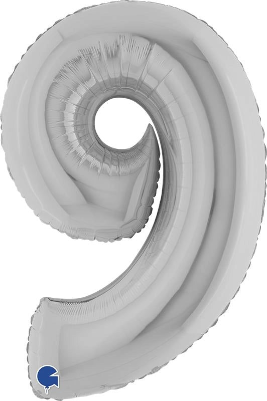 MAURY'S PALLONCINO MYLAR ARGENTATO "9" 26 POLLICI