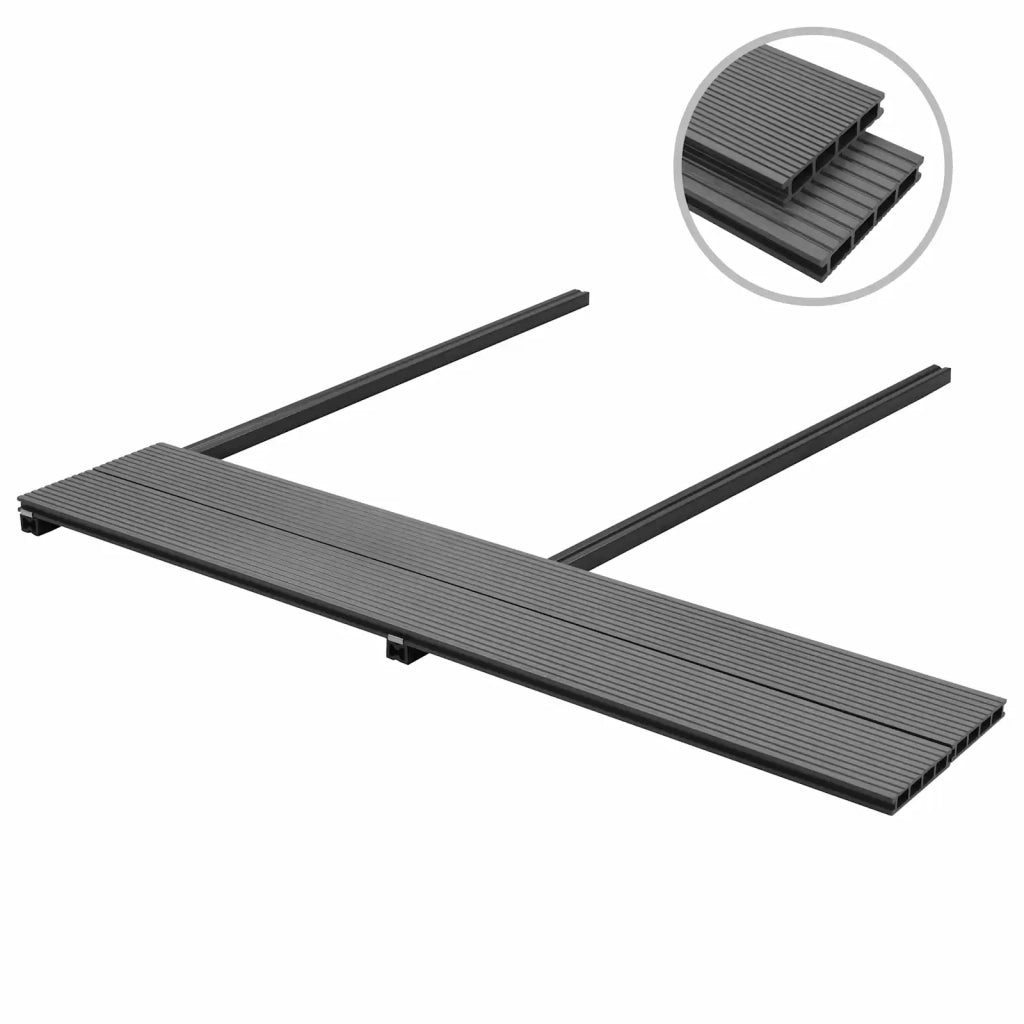 Pavimento da Deck 4 pcs Grigio WPC 42046664