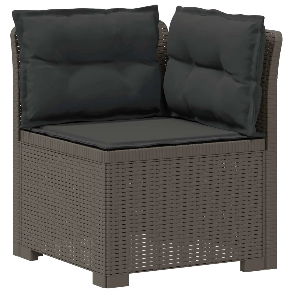 Divano da Giardino 4 Posti con Cuscini Aspetto Rattan PP 3443991