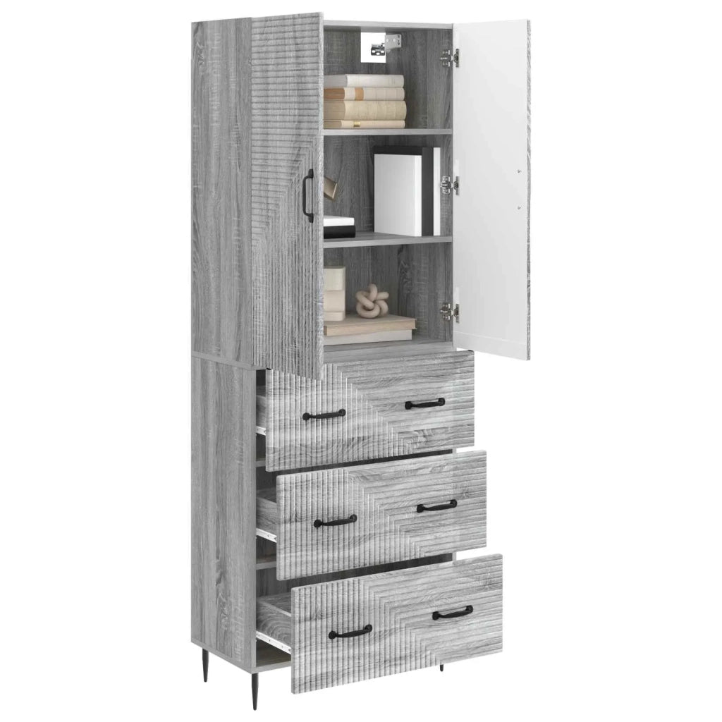 Set di armadi 2 pcs Sonoma grigio 66 x 34,5 x 90 cm 3416643