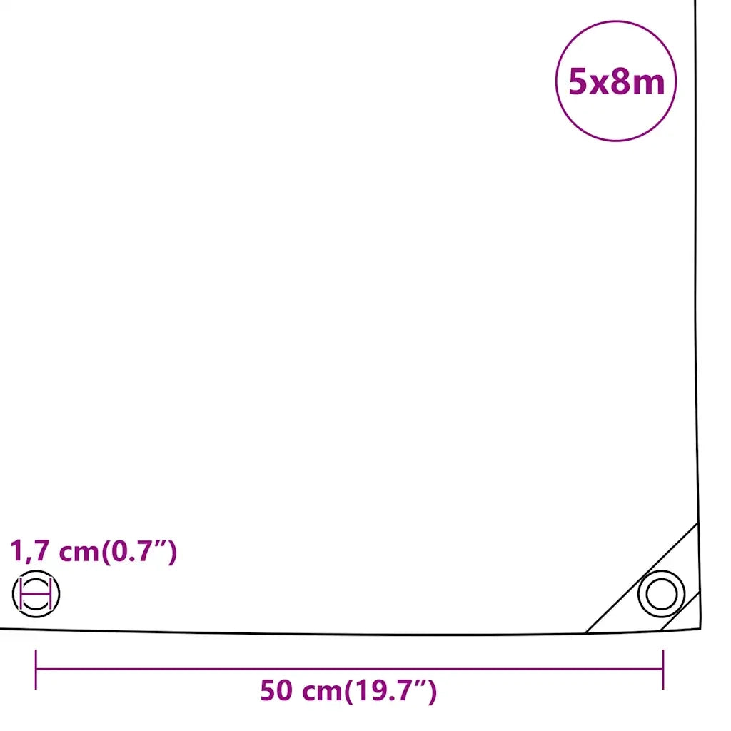 Telone Antracite 5x8 m 650 g/m2