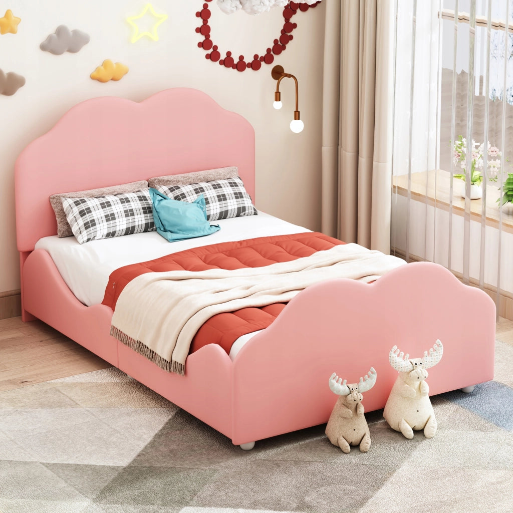 Letto per bambini imbottito - Xylo - 90x200 - Rosa