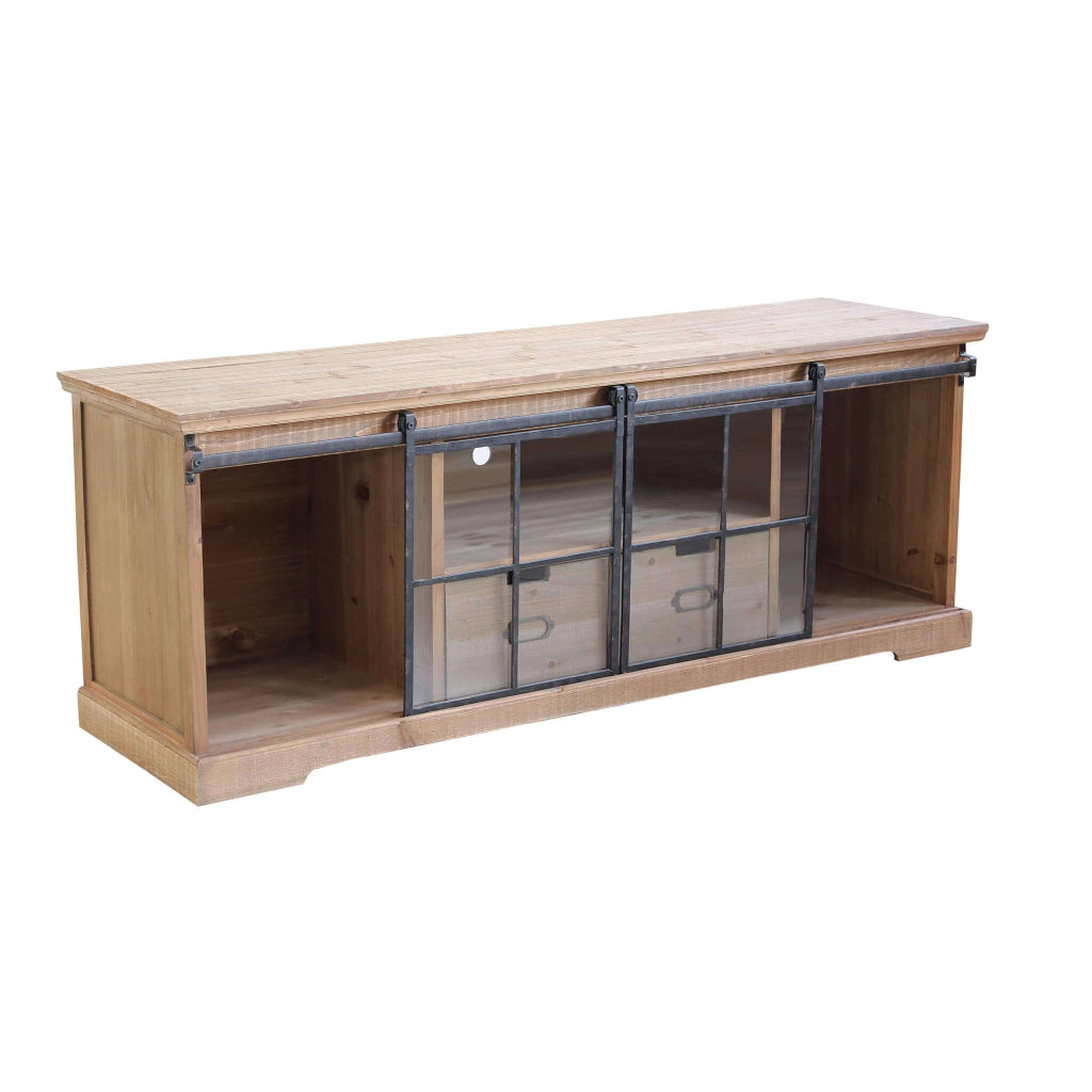 MOBILE IN LEGNO DORIAN 2 CASSETTI E 2 ANTE 160 X 45,5 X H60 CM