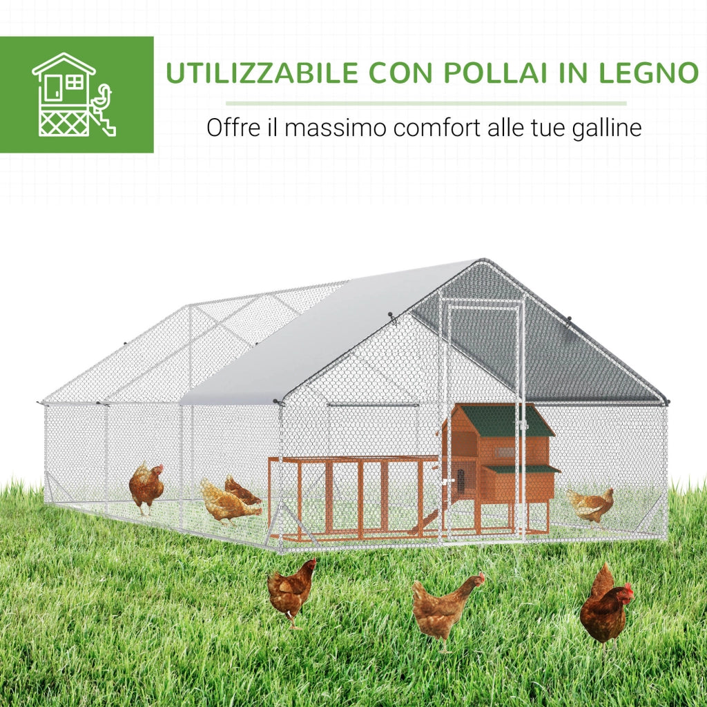 Pollaio da Giardino ¨C Minimal ¨C Argento 3x6x2m
