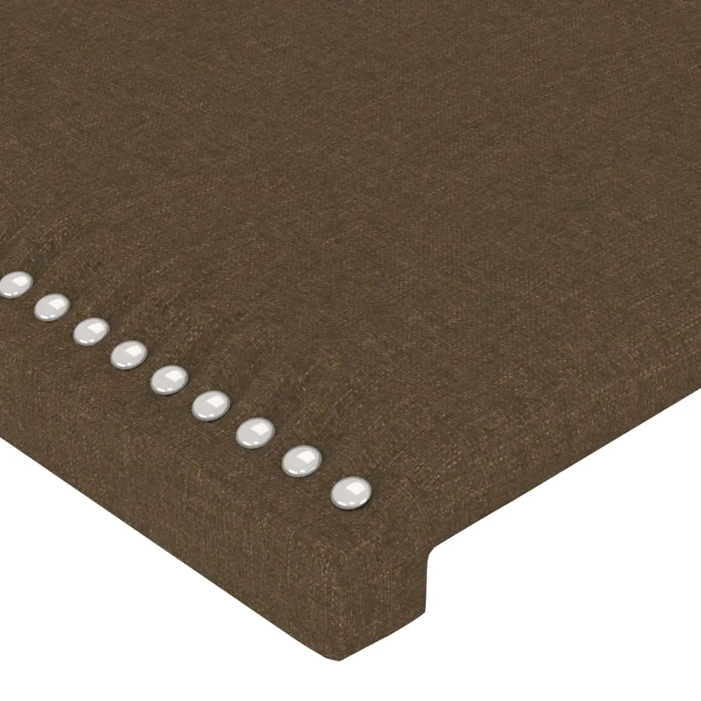 Testiera a LED MarroneScuro147x16x118/128cm inTessuto 3123909