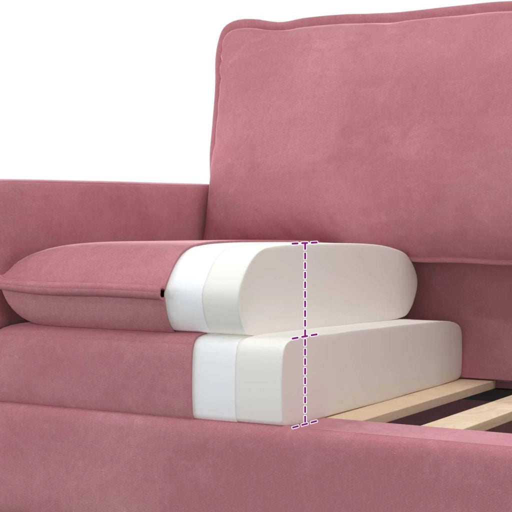 Set di divani 2 pcs Rosa Velluto 3417112