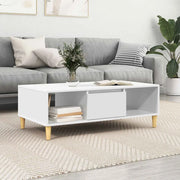 Tavolino da salotto Bianco 102 x 55 x 35 cm Legno multistrato 876189