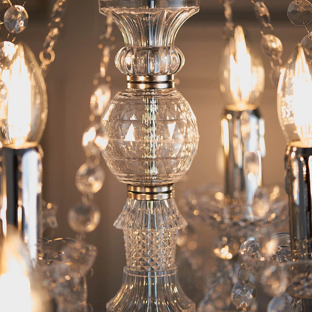 Lampadario glamour acrilico trasparente 12xE14 Endon
