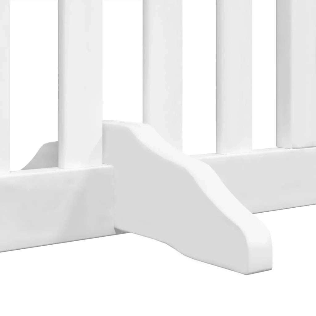 Cancelletto di sicurezza per animali domestici porta pieghevole 6 pannelli legno di pioppo bianco 02_0023235