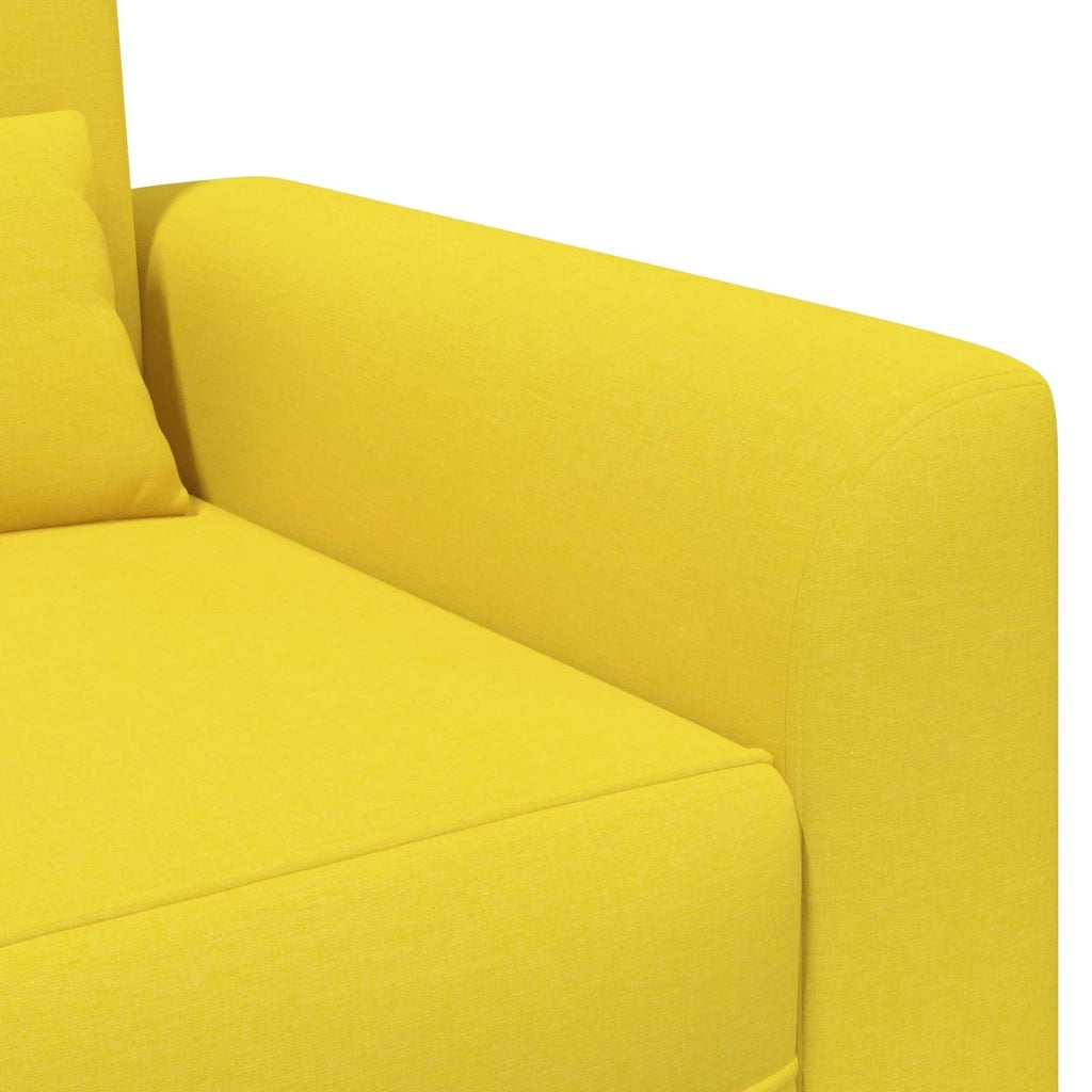 Poltrona Giallo Chiaro Tessuto 42042463