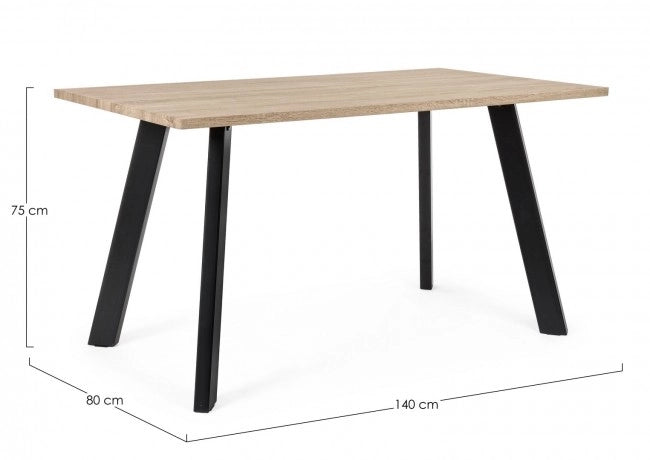 Tavolo Piano Chiaro 140X80 - KIRA
