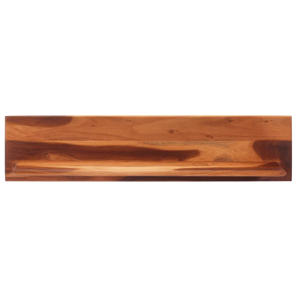 2 pz Mensole da Parete | Scaffali a Parete | Ripiano a parete 112x20x26 cm in Legno Massello di Acacia