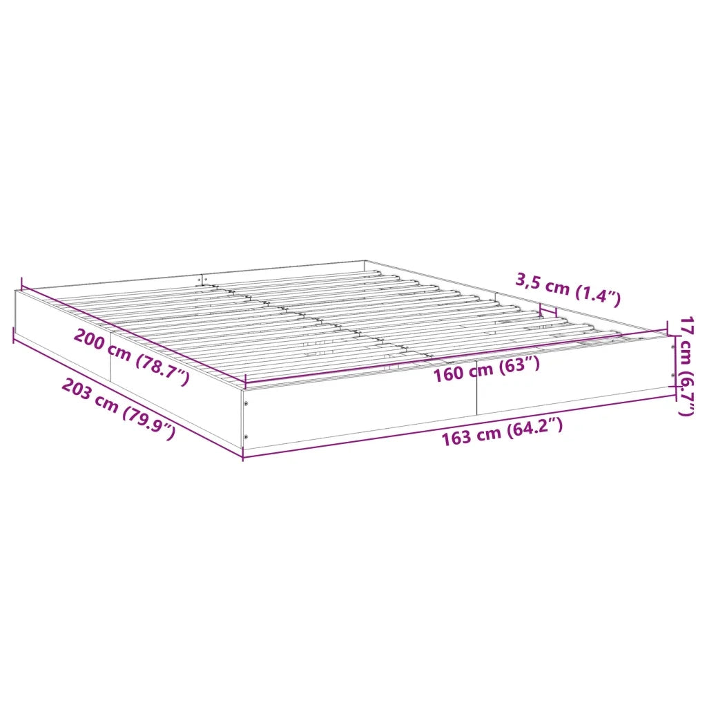 Giroletto Grigio Cemento 160x200 cm in Legno Multistrato 842010