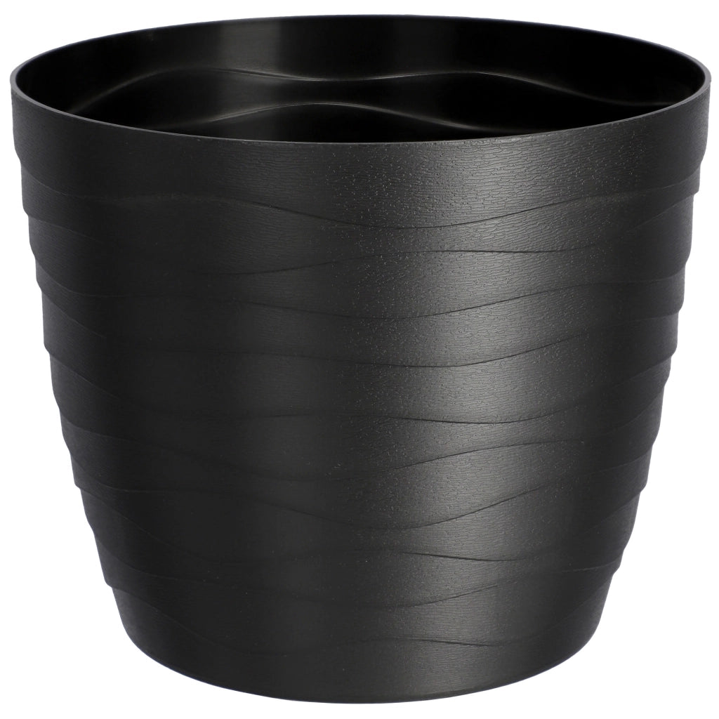 Vaso da fiori KADAX in plastica, rotondo, nero, 11 cm, per fiori e piante.