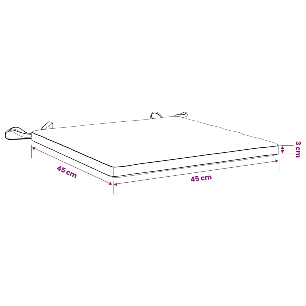 Cuscini per Sedia in 4 Pezzi SOEST 4 pz 100% Poliestere Blu 944445