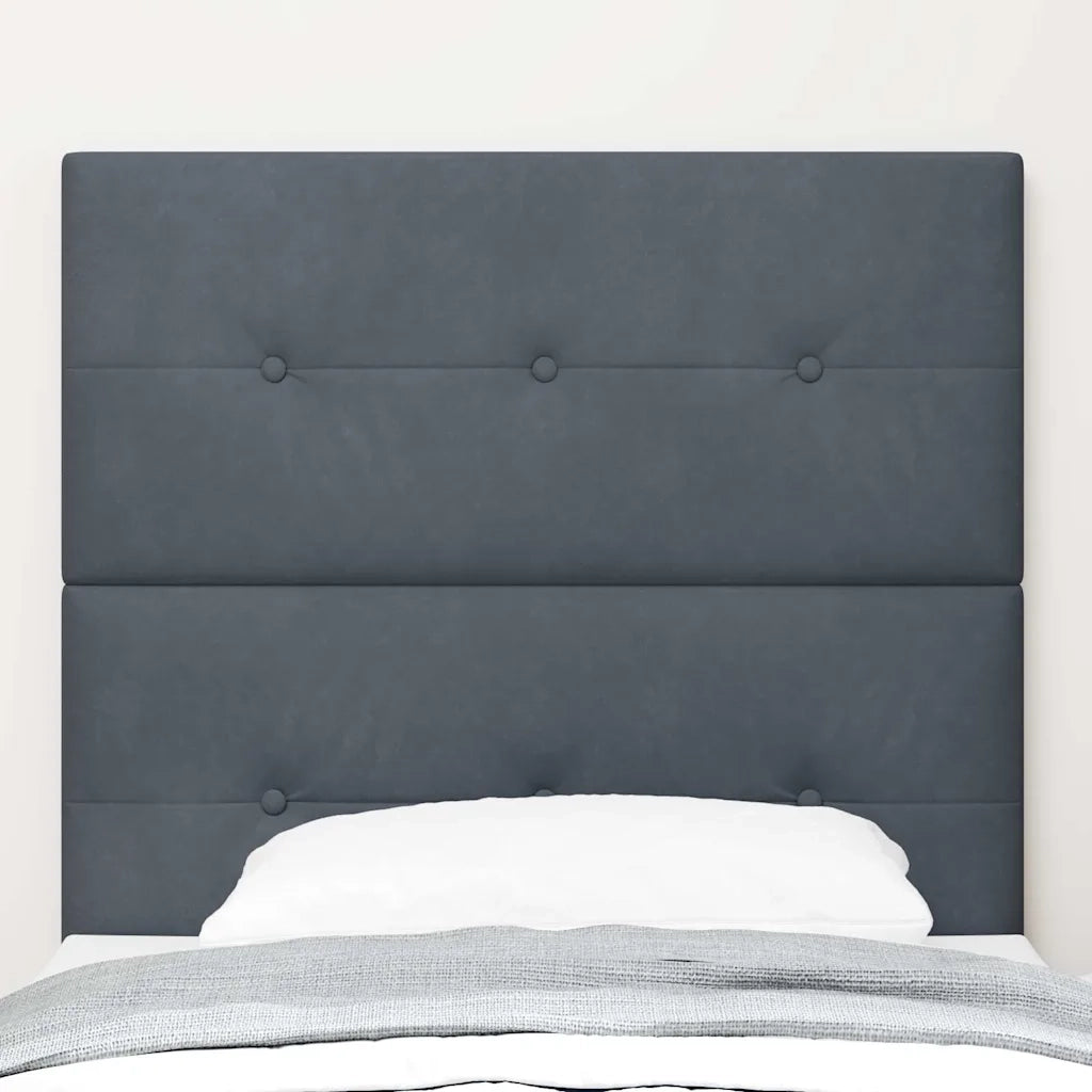 Testiera | Testata Grigio scuro 80 cm Velluto