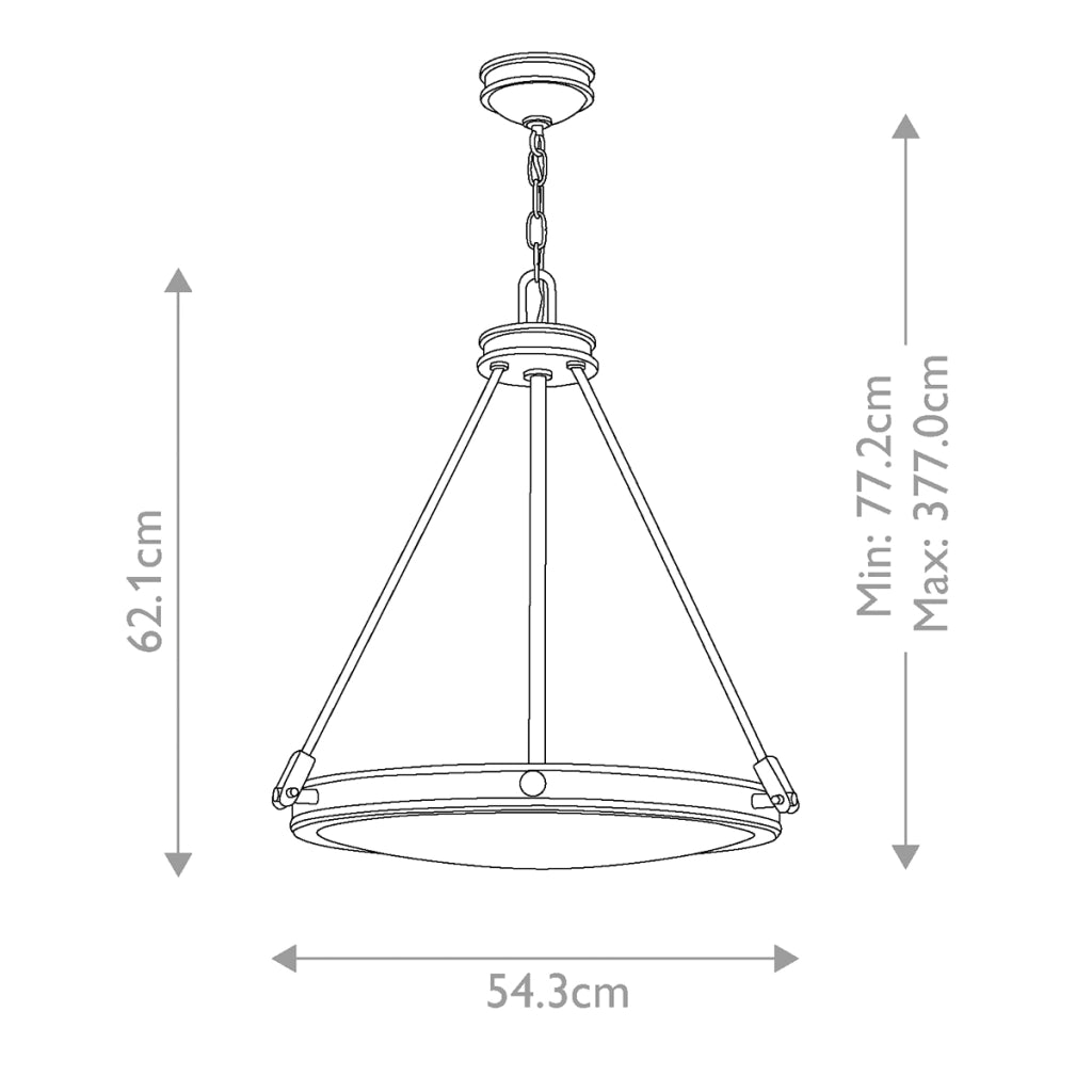 Sospensione Collier Hinkley nera Ø54 opale 4xE14 IP20