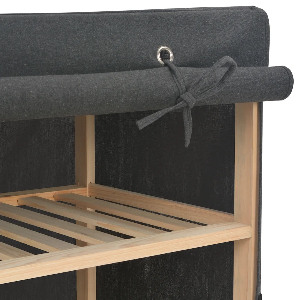 Armadio Grigio 135x40x170 cm in Tessuto 248197