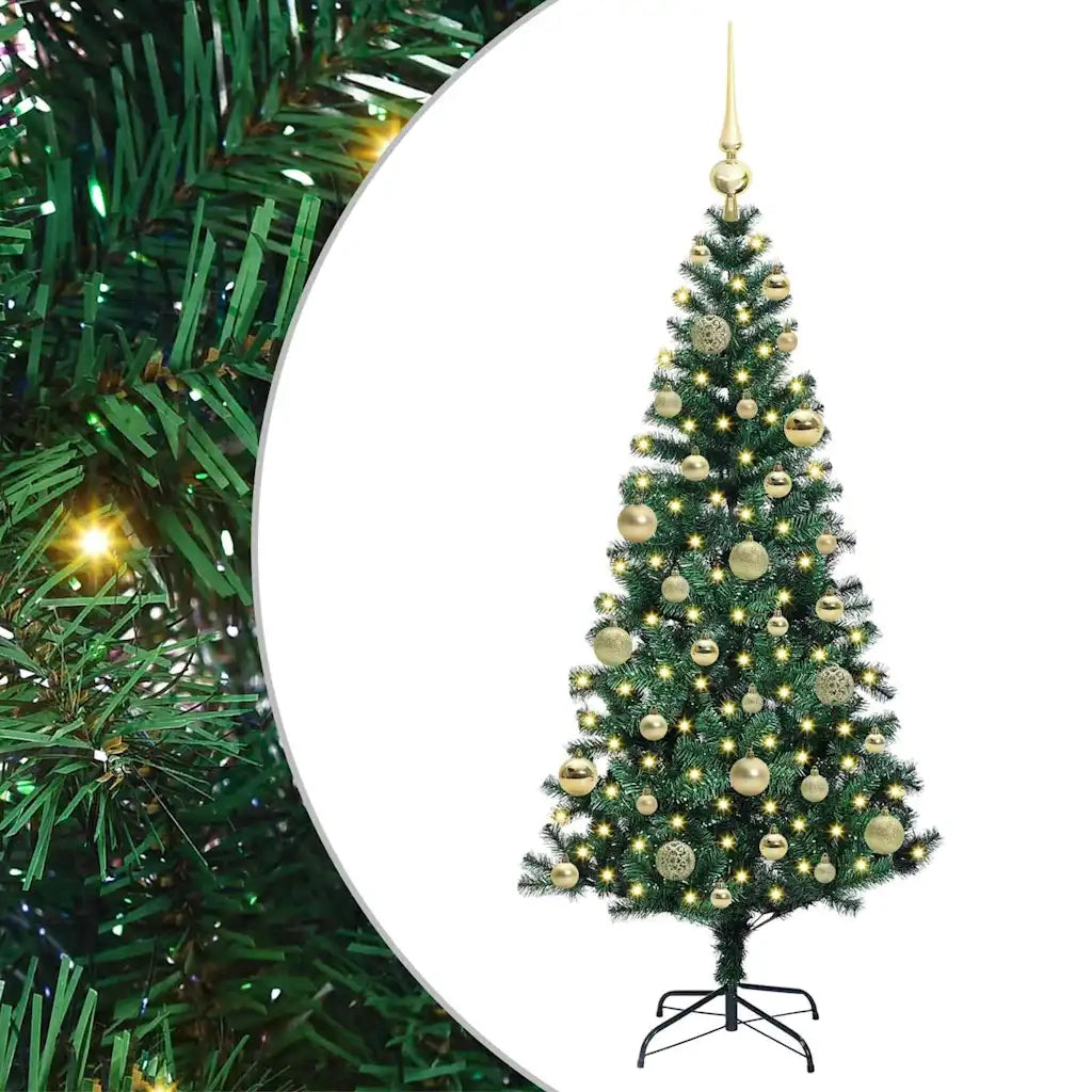 Albero di Natale artificiale con luci integrate Verde 120 cm 3396740