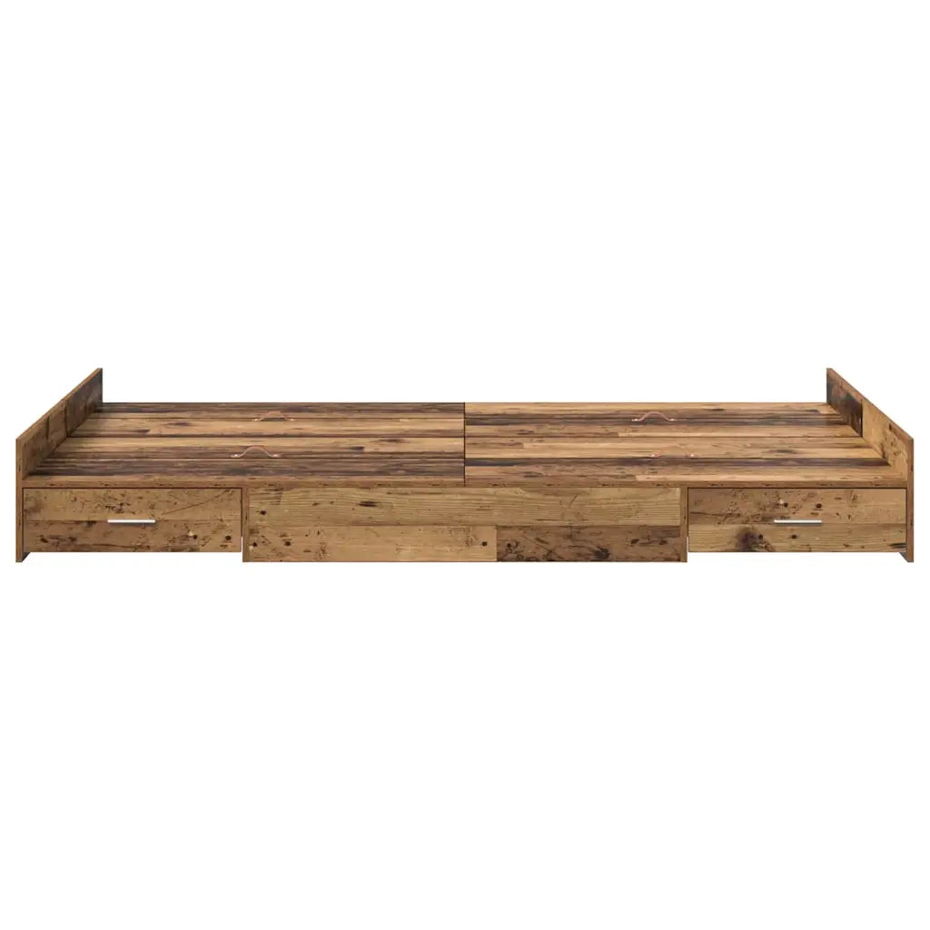 Struttura letto con contenitore Legno vecchio 120 x 190 cm 3335331