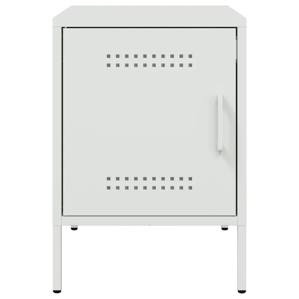 Comodini 2 pz Bianchi 36x39x50,5 cm in Acciaio 842921