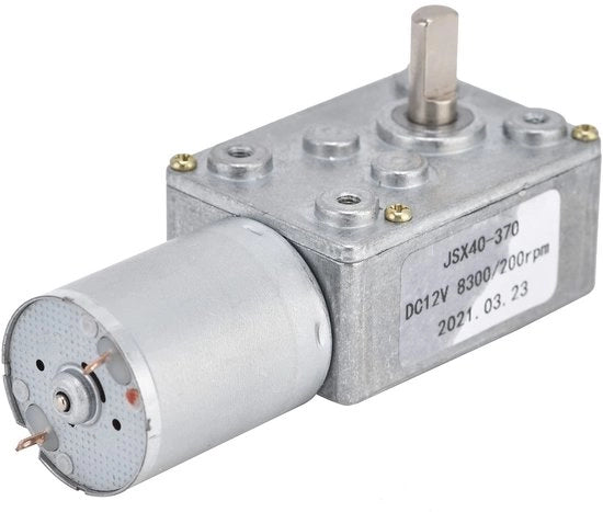 Motore a ingranaggio a corrente continua 200RPM - Blocco automatico - Alta torsione - Motore a corrente continua - Struttura compatta - Avviso di sicurezza - Motore riduttore