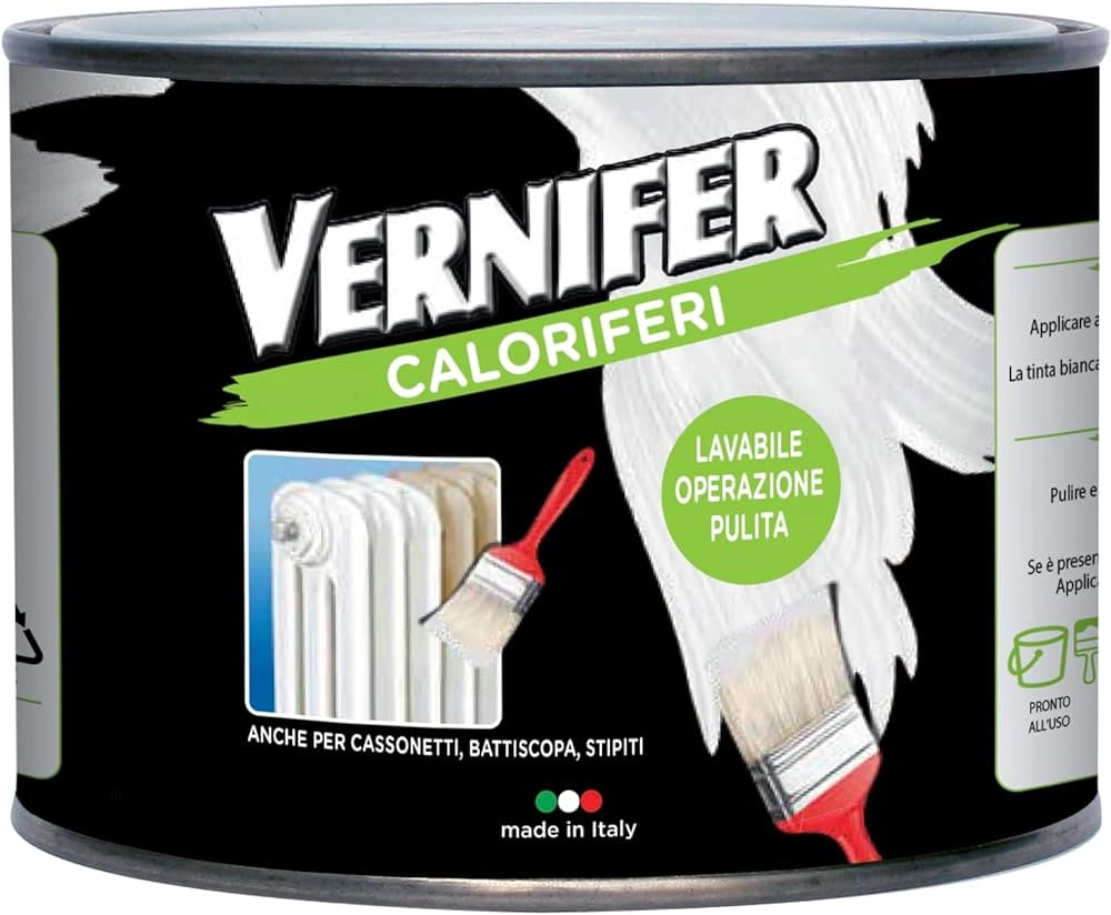 SMALTO PER CALORIFERI 'VERNIFER' 500 ml - Bianco satinato - AREXONS
