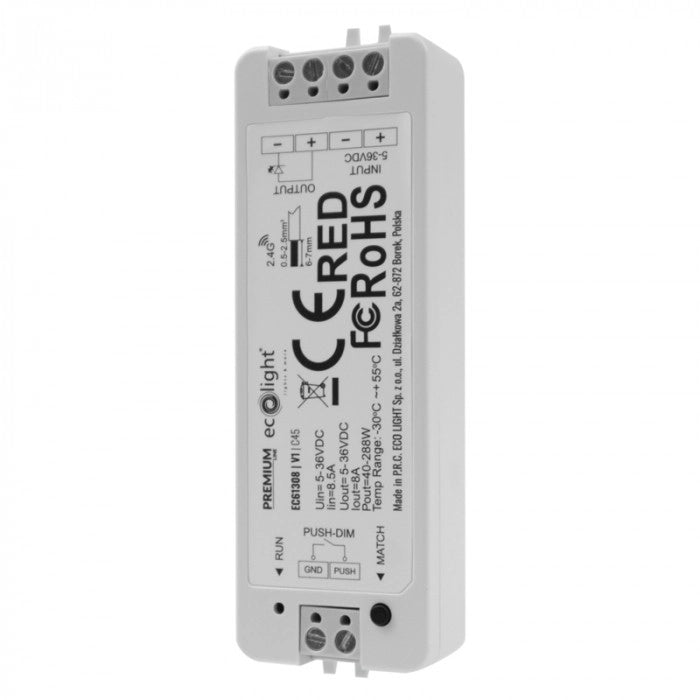 Controller RF Mono per LED, dimmer 8A 5-36V Ecolight