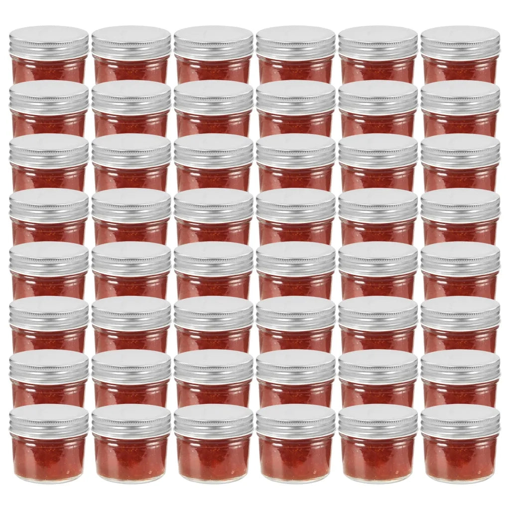 Vaso per Marmellata in Vetro Coperchio Argento 48 pz 110 ml CFW9525221