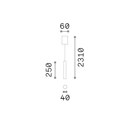 Lampada A Sospensione Look Nero Dimmerabile 28W Alluminio/Vetro Ideal Lux