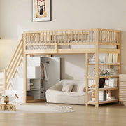 Letto a Soppalco con Armadio e Cassetti ¨C MINIMAL ¨C Massello, 90x200