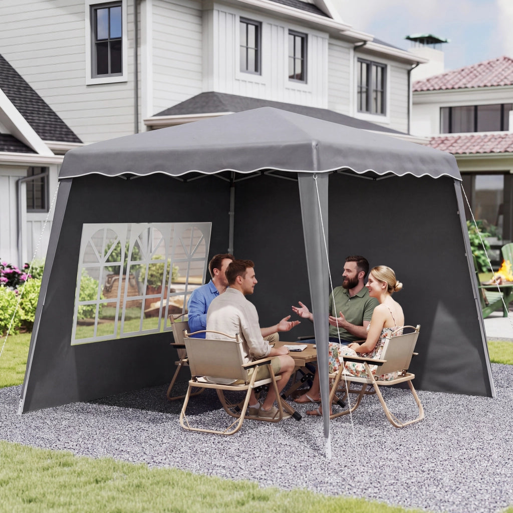 Gazebo Pieghevole Pop-up ¨C Minimal ¨C Grigio 2.89x2.89m