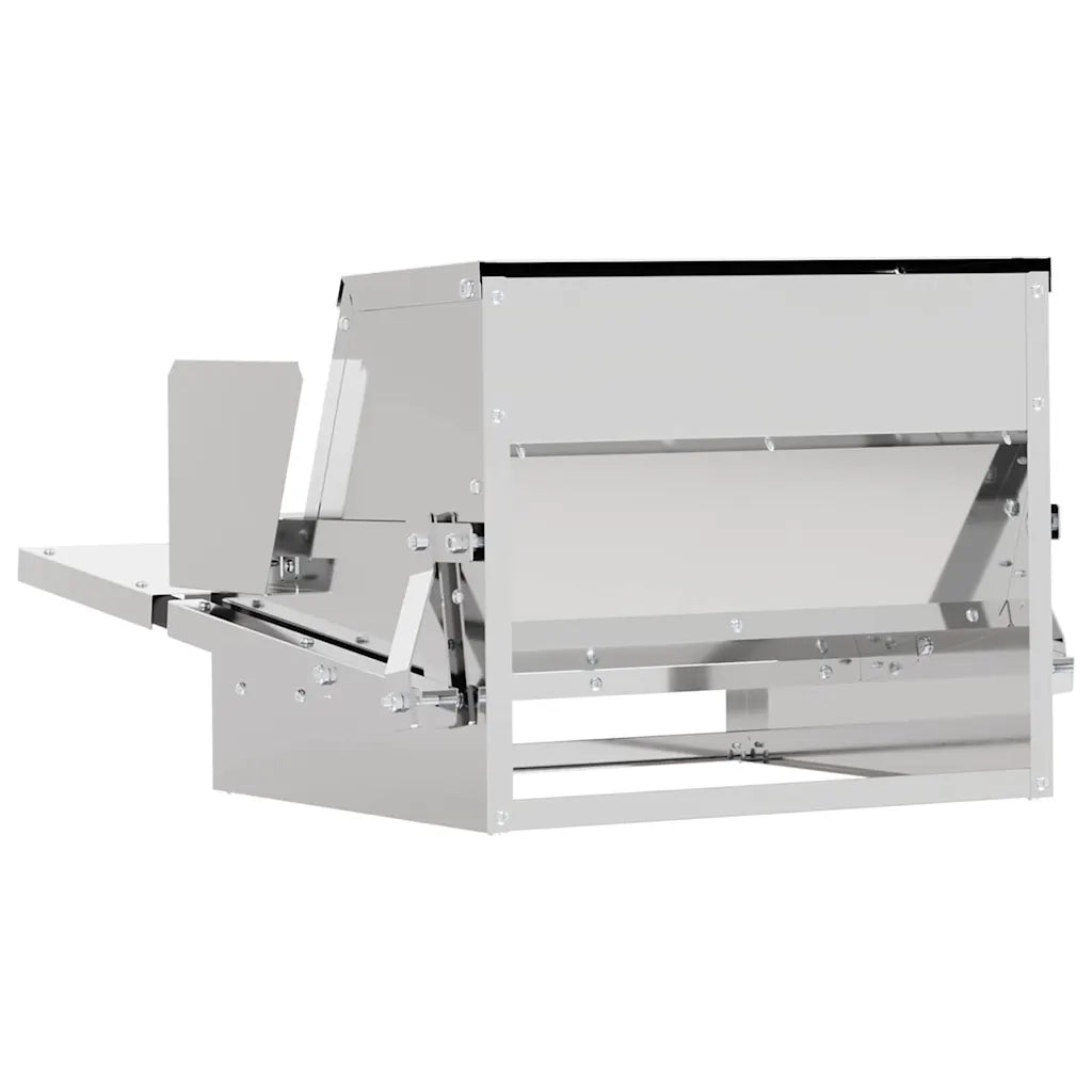 Mangiatore a Pedale per Pollo Argento 50 x 40 x 29 cm 874701