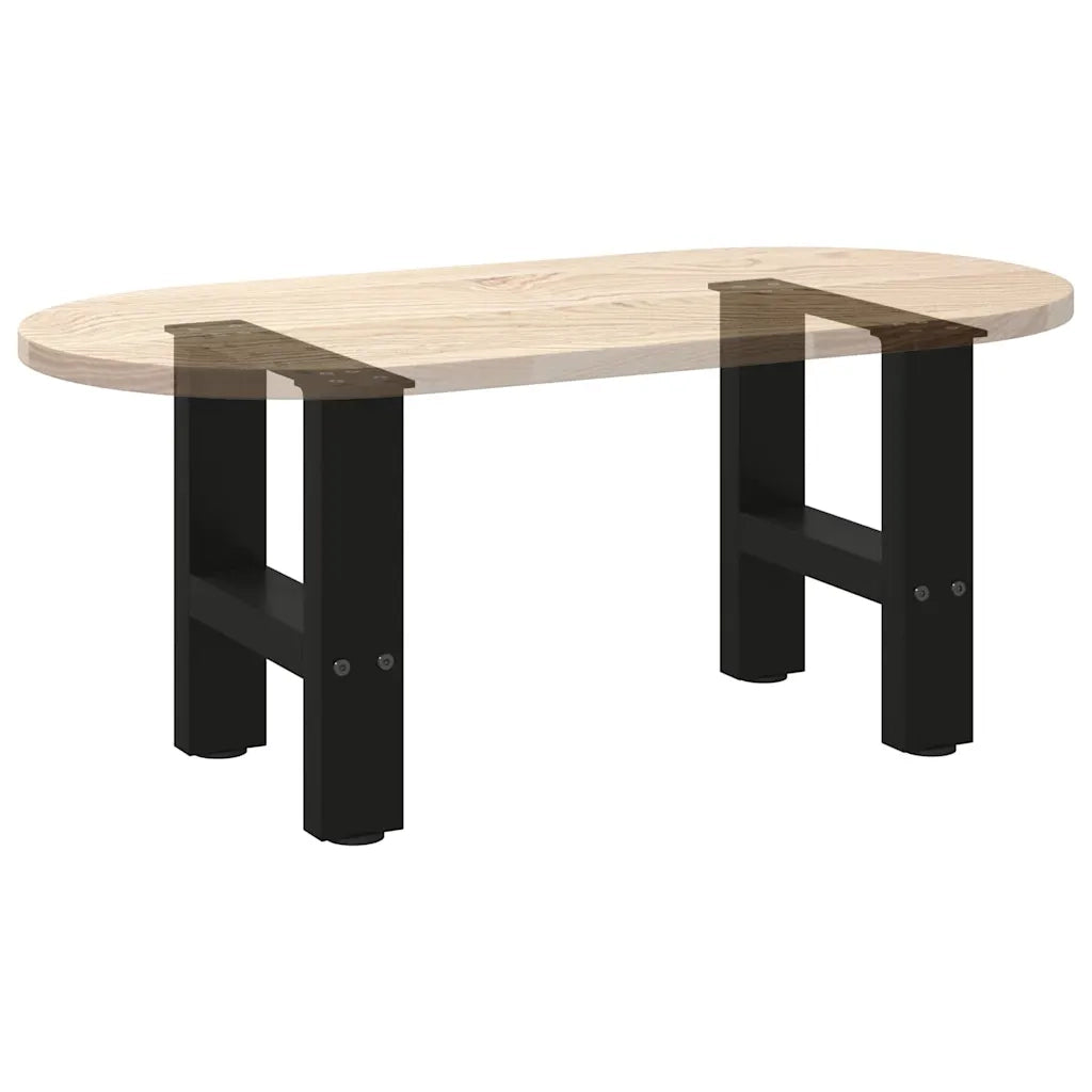 Gambe per Tavolino da Caff¨¨ Nere 2 pz | Piede del tavolo 30x(30-31) cm Acciaio