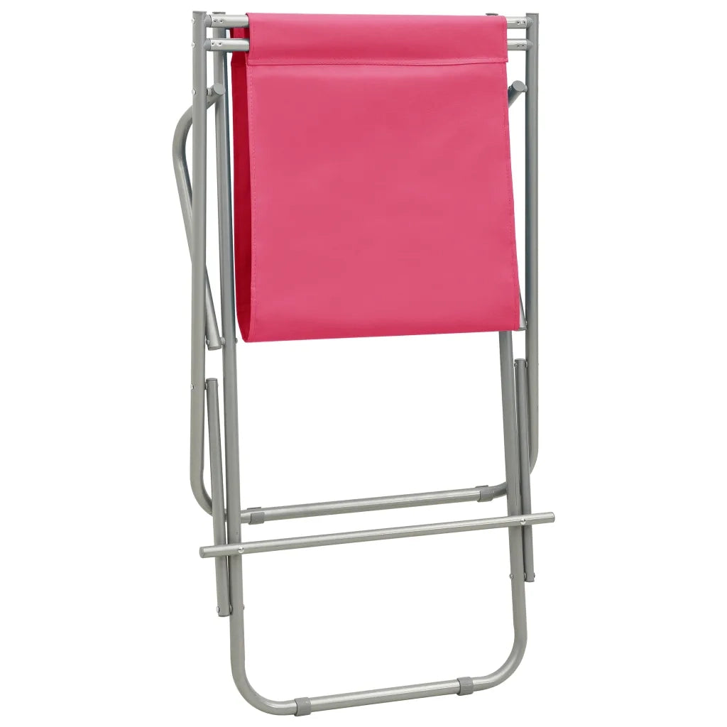 Sedie a Dondolo 2 pz in Acciaio Rosa 310341