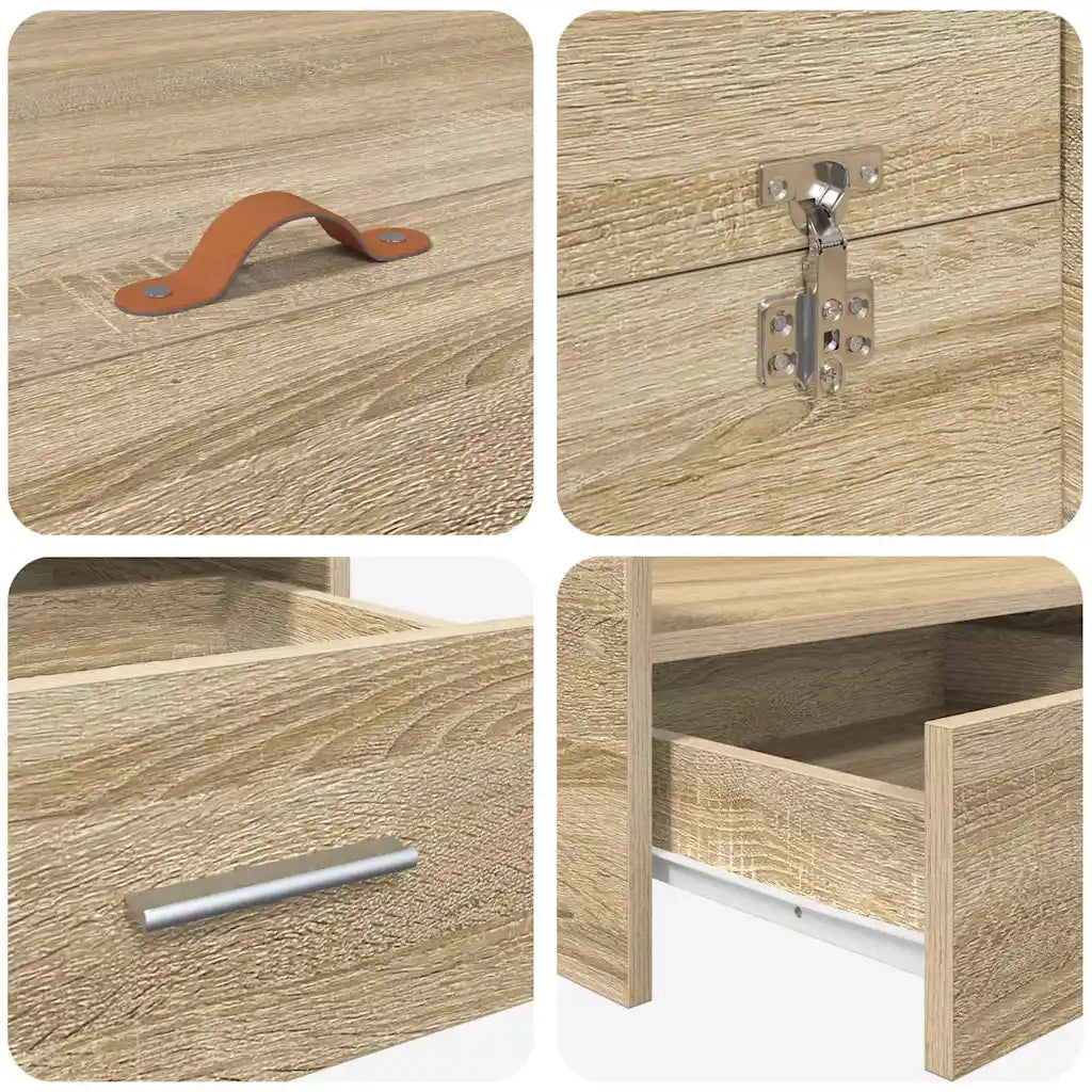 Struttura letto con contenitore Rovere Sonoma 120 x 200 cm 3335303